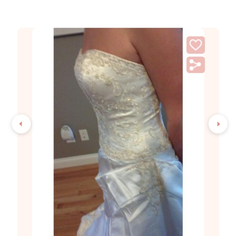 Never Worn Oleg Cassini Wedding Dress Sz 14 - Picture 11 of 16